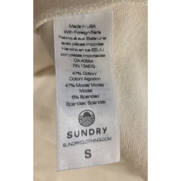 Sundry Women's S Flared Mini Skort Cream Gray Soft Cotton Modal Anthropology - Picture 9 of 11